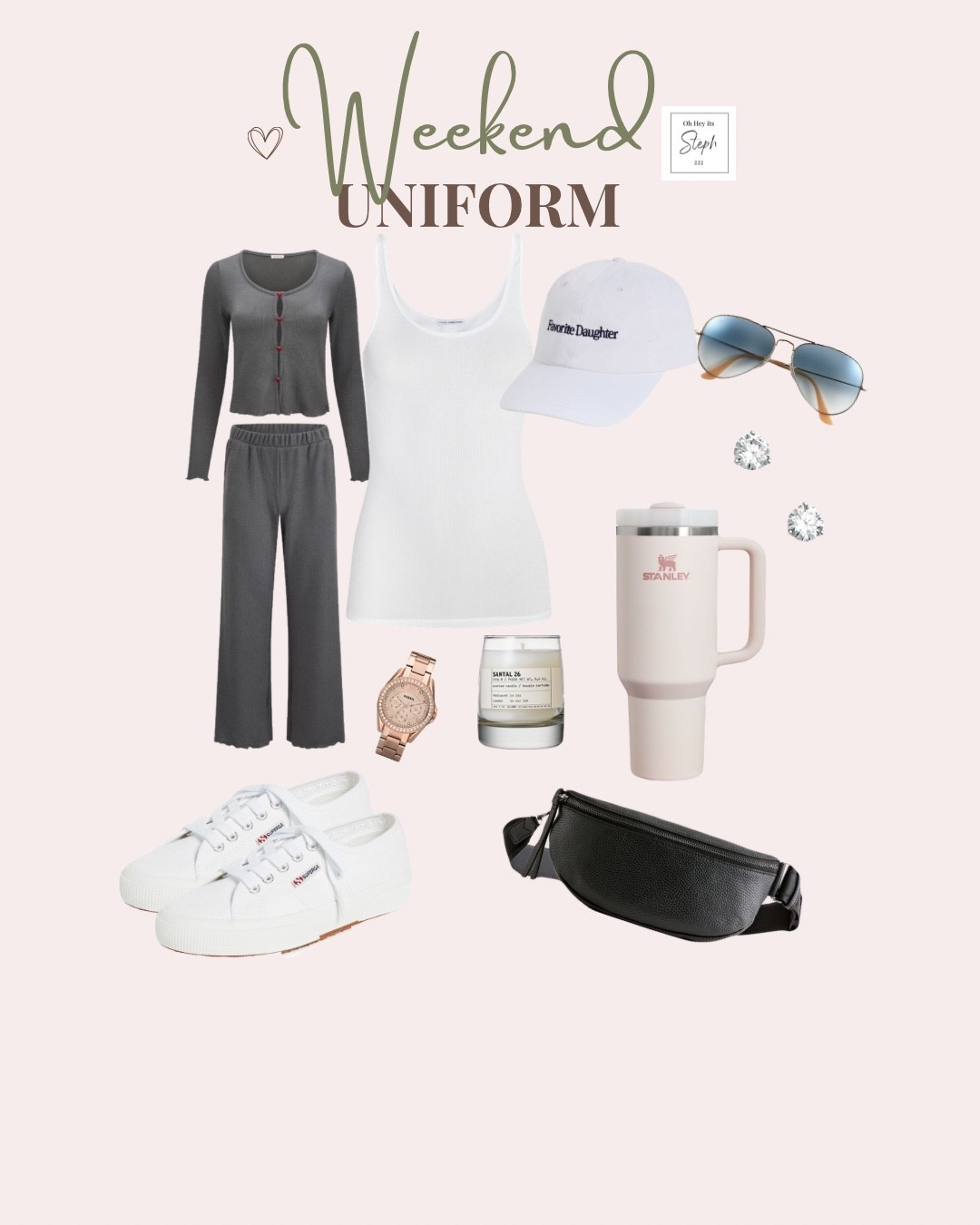 Your go-to weekend uniform you’ll wear on repeat 🤍

If you love effortless outfits that still look put together, this neutral weekend edit is it. Think cozy layers, easy basics, and elevated accessories that take you from coffee runs to errands to casual plans without overthinking it.

These are the pieces I reach for every single weekend:
✨ comfy lounge set 
✨ everyday tank you can style a million ways
✨ neutral sneakers that go with everything
✨ chic crossbody and minimal  jewelry
✨ grab-and-go accessories that elevate the whole look

Everything is versatile, mix-and-match, and perfect for building a simple capsule wardrobe.

#LTKSeasonal #LTKSaleAlert #LTKootd