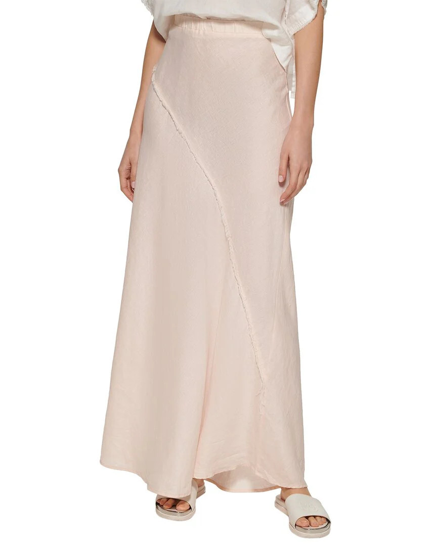 DKNY Linen Midi Skirt | Shop Simon