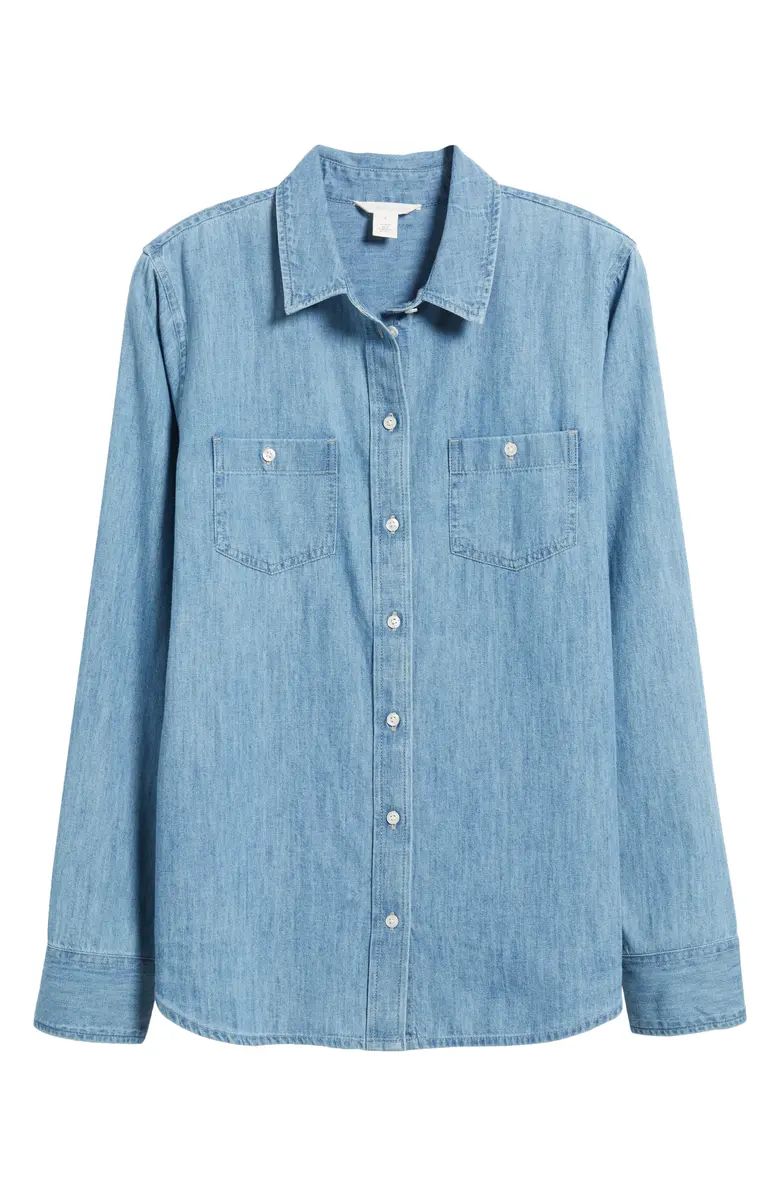 Cotton Chambray Button-Up Shirt | Nordstrom