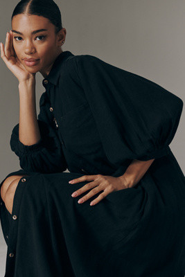 The Mona Linen Shirt Dress by Maeve | Anthropologie (US)