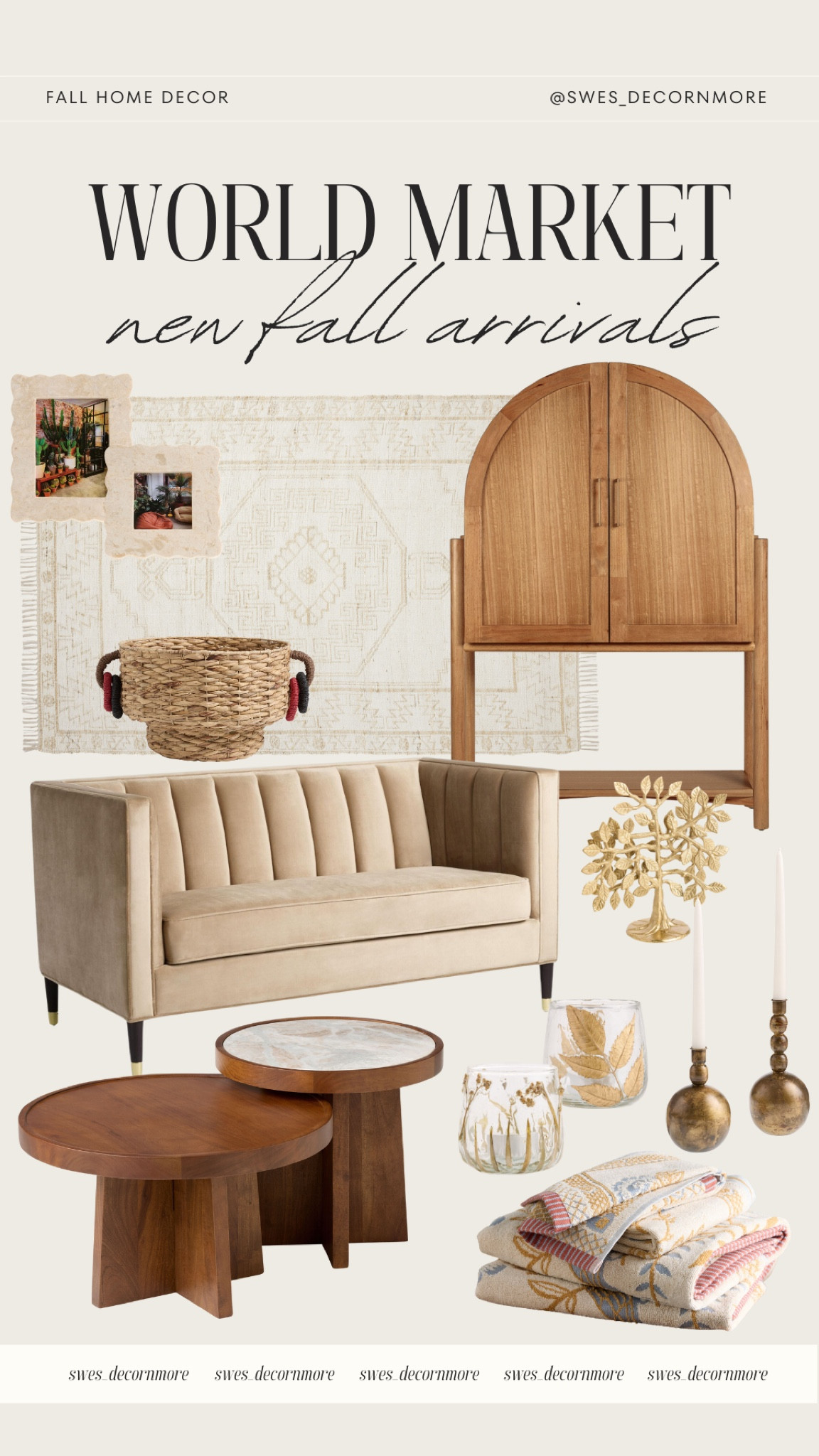 World Market just got in some new fall arrivals for the home! Neutral tones, wood, and golds always look good for the fall season! 

#LTKStyleTip #LTKSeasonal #LTKHome