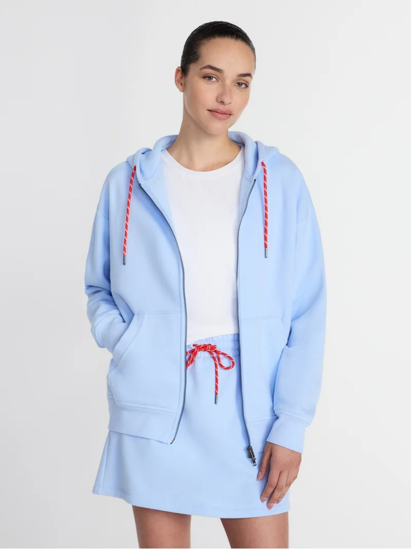 Athletic Works Women's and Women's Plus Full Zip Fleece Hoodie, Sizes XS-4X | Walmart (US)