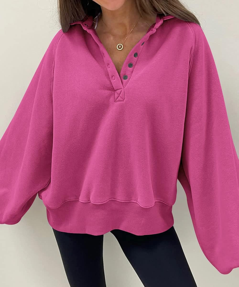 Trendy Queen Womens Sweatshirt Fall Clothes 2022 Lantern Sleeve Drop Shoulder Pullover Hoodies Bu... | Amazon (US)