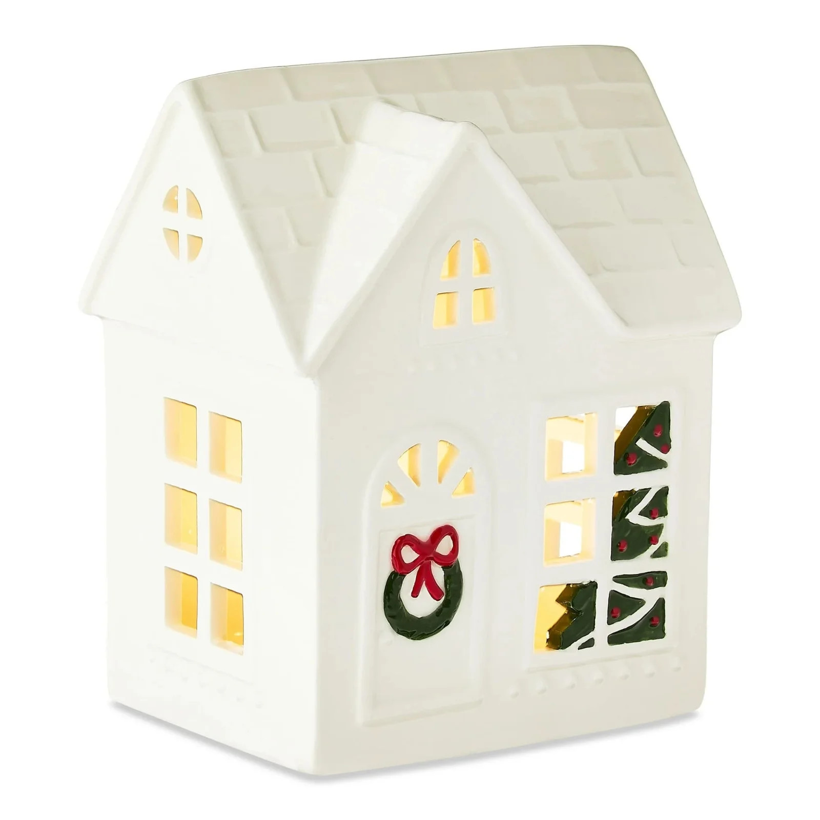 Glowing LED Ceramic Christmas Cottage House with Built-in Energy-Efficient Lights for Holiday Dec... | Walmart (US)