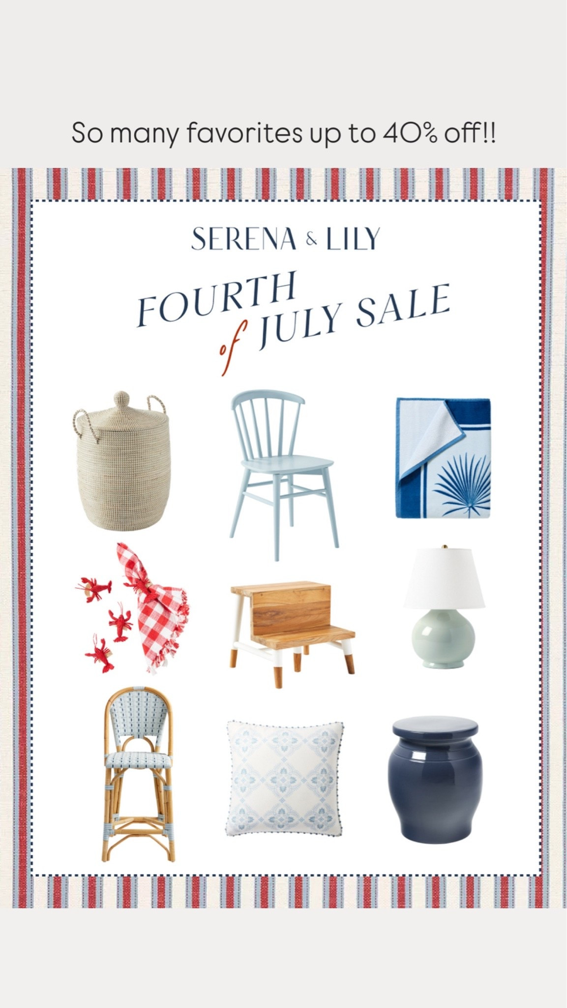 Jaime of my favorite Serena & Lily items up to 40% off right now! 

Furniture, accessories, lighting and tabletop…

#LTKSaleAlert #LTKHome #LTKSeasonal