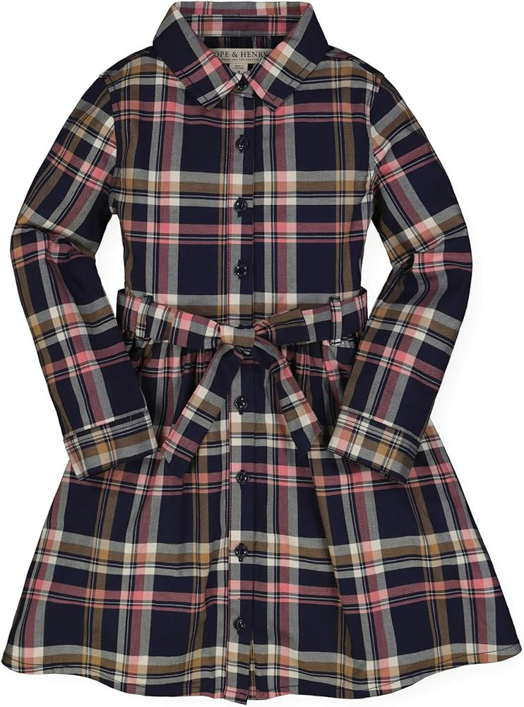 Hope & Henry Girls' Tie-Waist Shirtdress | Amazon (US)