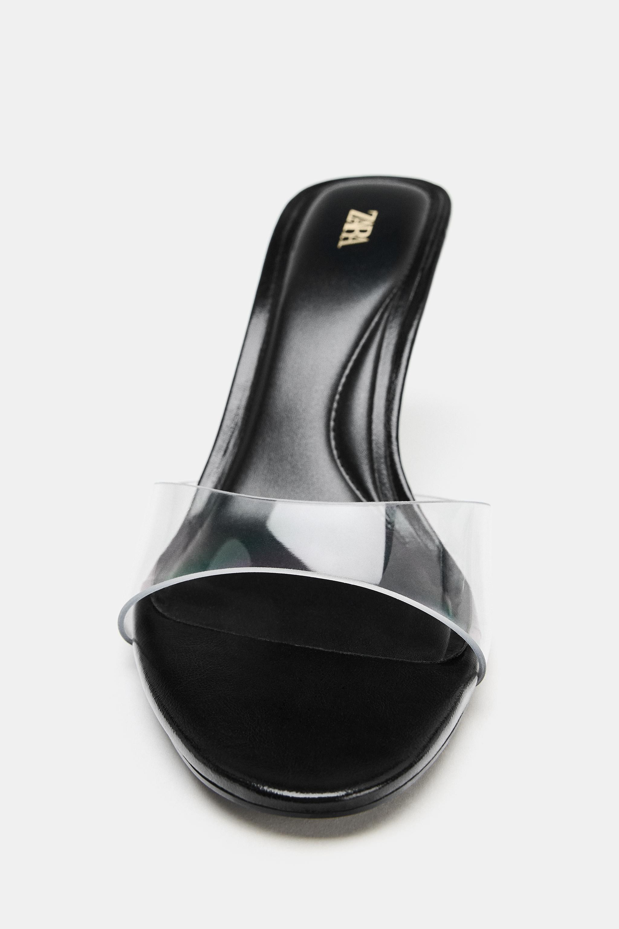 VINYL HEELED SANDALS | Zara US