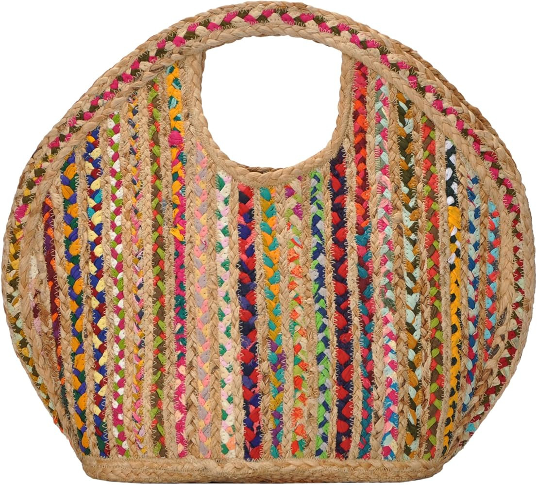 Antik Kraft Women's Ruhi Tote Bag, Jute Tote Bags for Women, Purses and Handbags, Interwoven Cott... | Amazon (US)