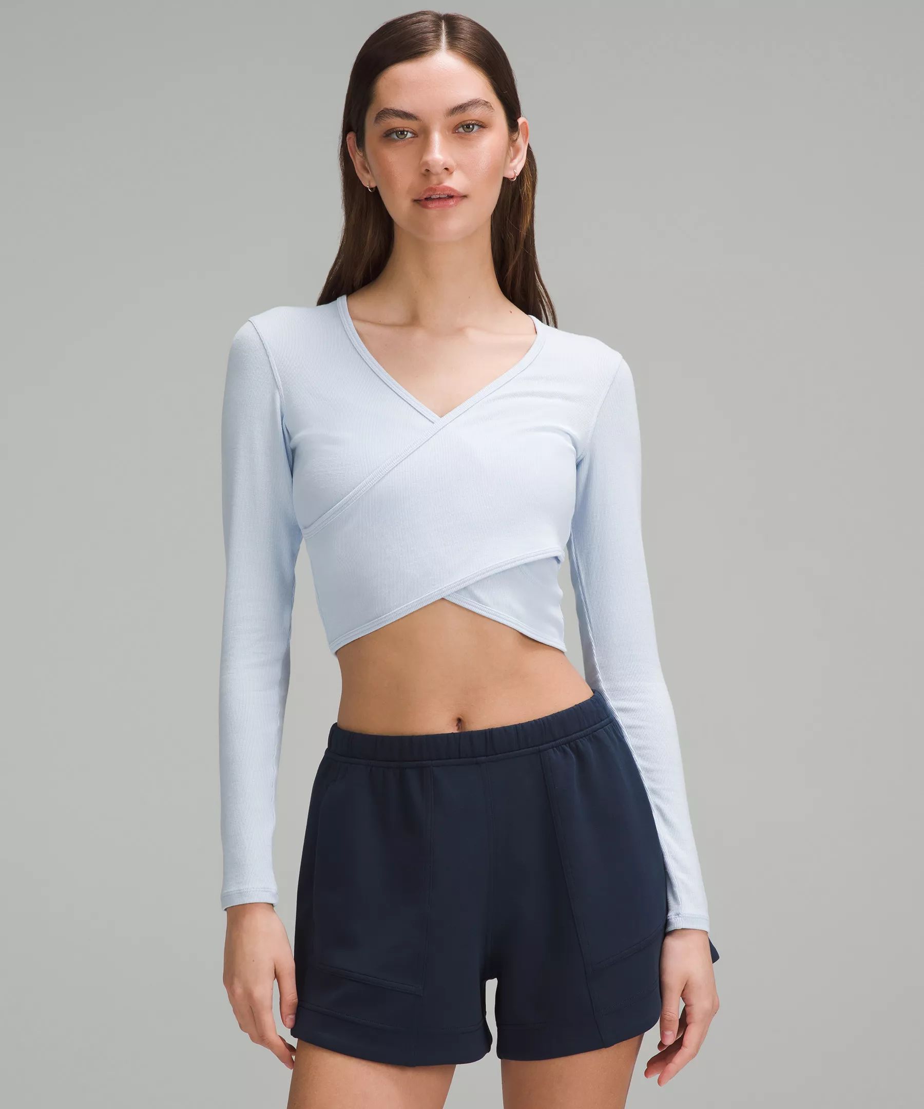 Wrap-Front Ribbed Long-Sleeve Top | Lululemon (US)