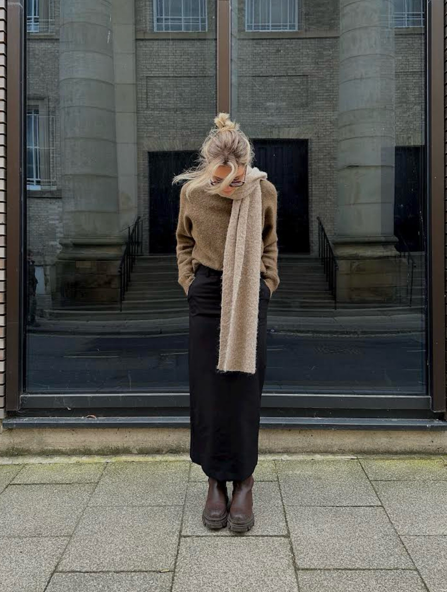 Aligne, H&m, Arket, Schuh, Ganni, transitional outfit, transitional style, winter outfit, winter fashion, tailored skirt, black maxi skirt, pencil skirt, brown jumper, knit jumper, knit scarf, brown boots, ankle boots, chelsea boots, winter outfit ideas, style inspiration 

#LTKSeasonal #LTKstyletip #LTKeurope