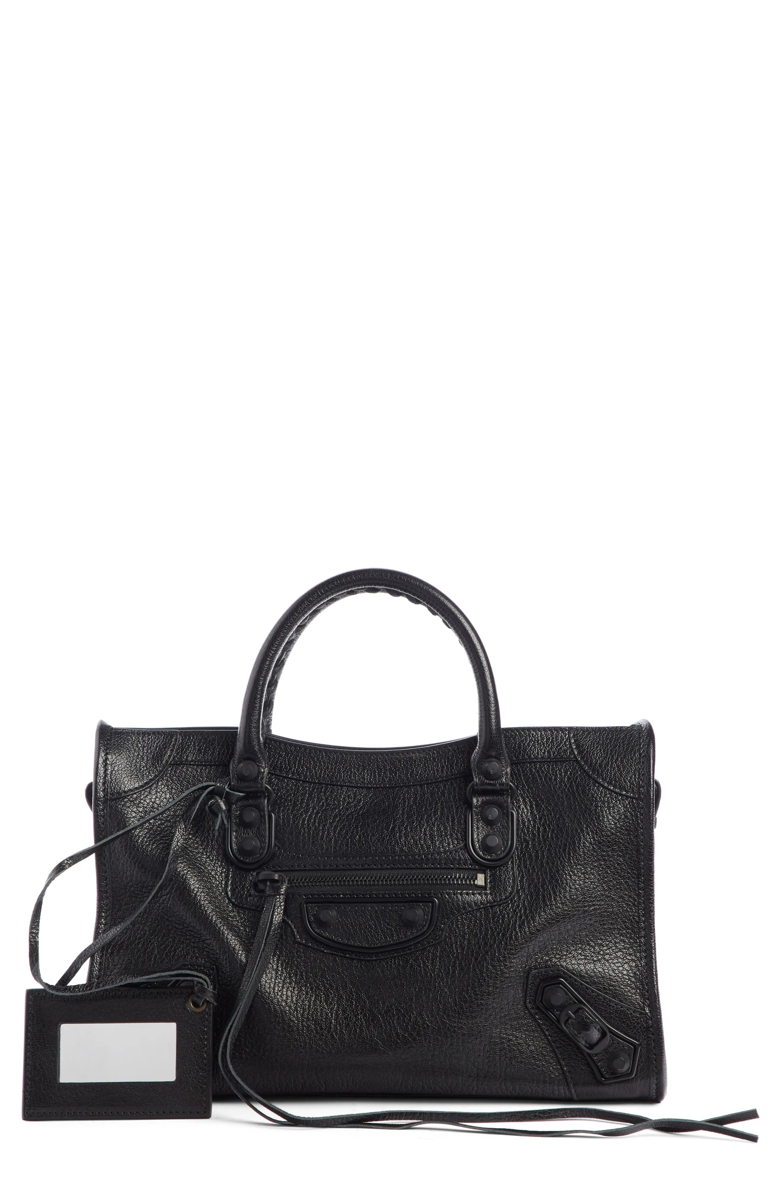 Balenciaga Mini Classic City Calfskin Leather Satchel - Black | Nordstrom