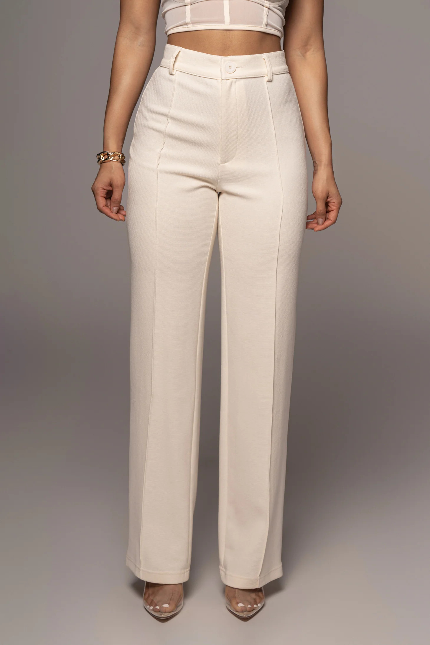 Ivory  Arlette Trousers | JLUXLABEL