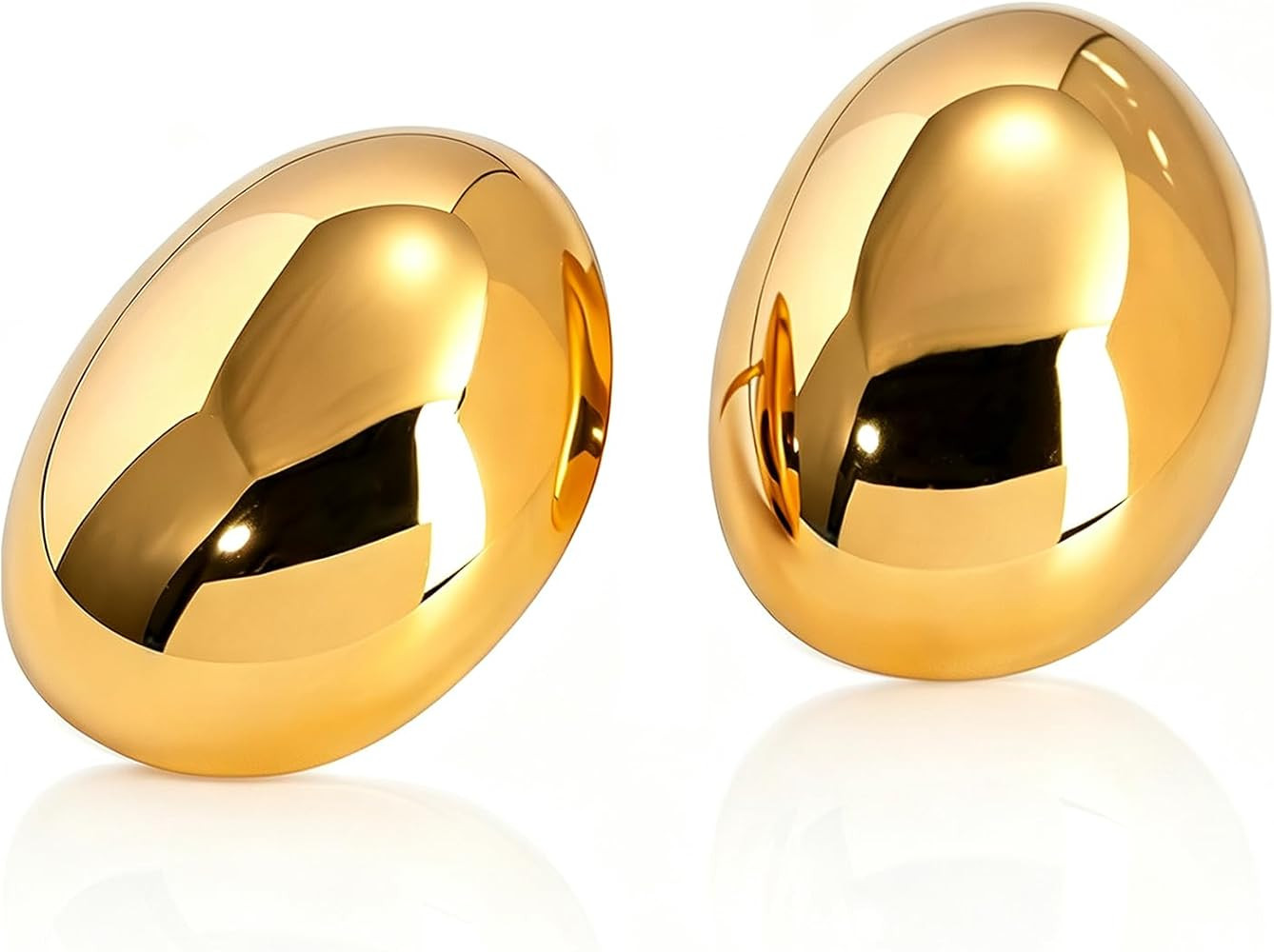 18K Gold Silver Stainless Steel Earrings Not Rust, Resist Corruption, Easily Clean, Hypoallergeni... | Amazon (US)