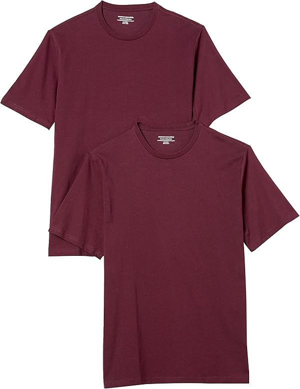 Amazon Essentials Men's Regular-Fit Short-Sleeve Crewneck T-Shirt, Pack of 2 | Amazon (US)