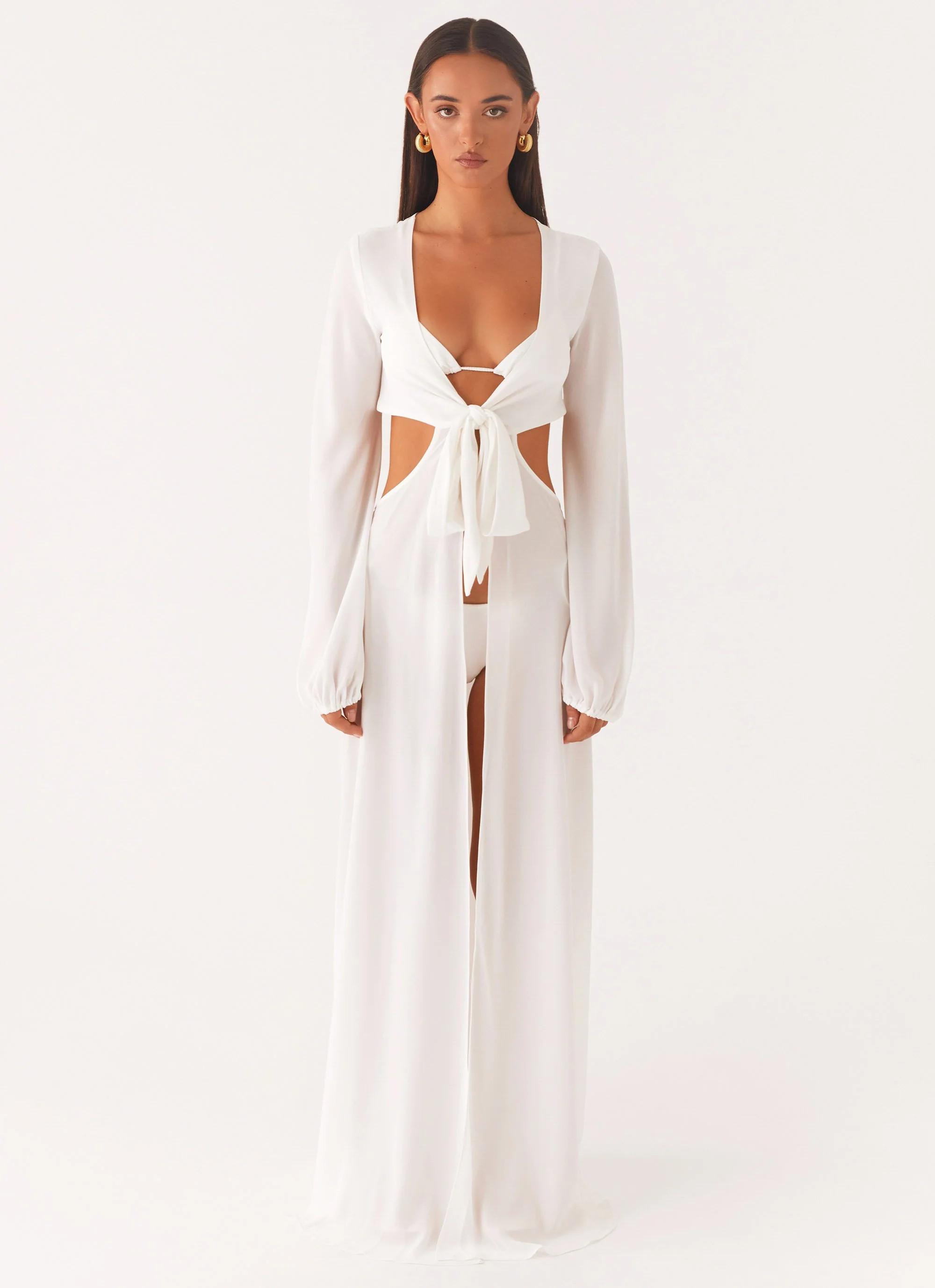 Coastal Maxi Dress - White | Peppermayo (Global)