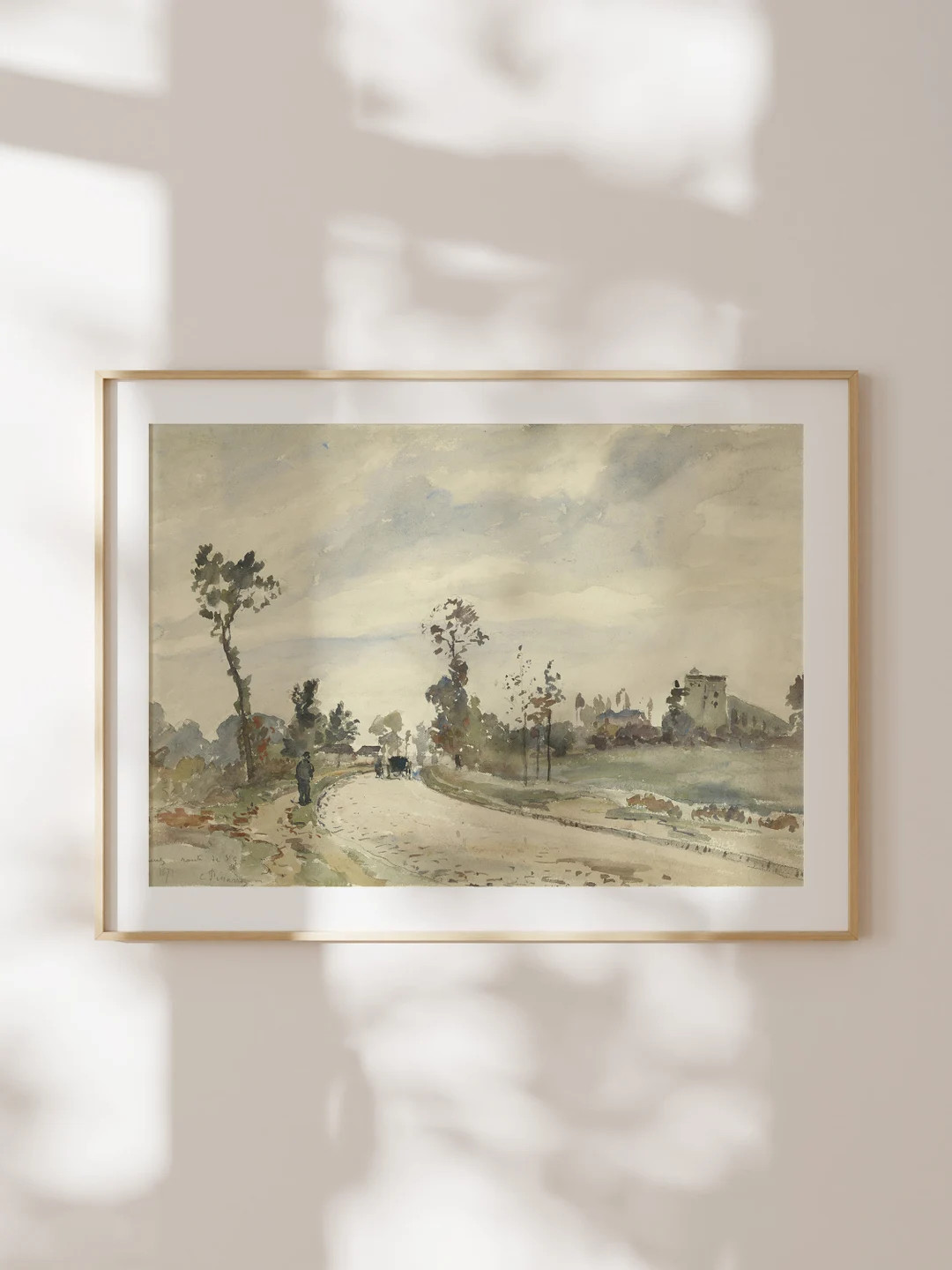 A Walk at Louveciennes. Watercolor Painting Landscape. Muted Watercolor Landscape Print. Antique ... | Etsy (US)