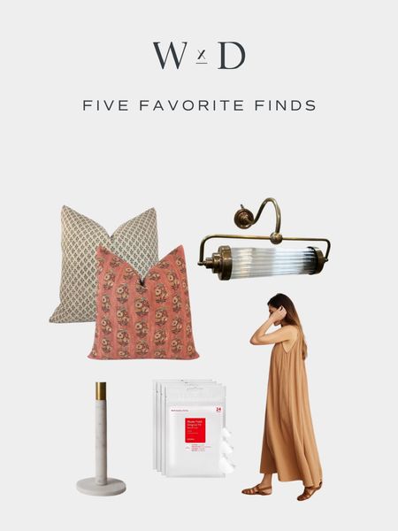 This week’s Five Favorite Finds: vintage lighting, patterned pillows, a breezy summer dress, an elevated marble and brass paper towel holder, and the best blemish patches because… life happens.

#LTKhome #LTKtravel #LTKunder100