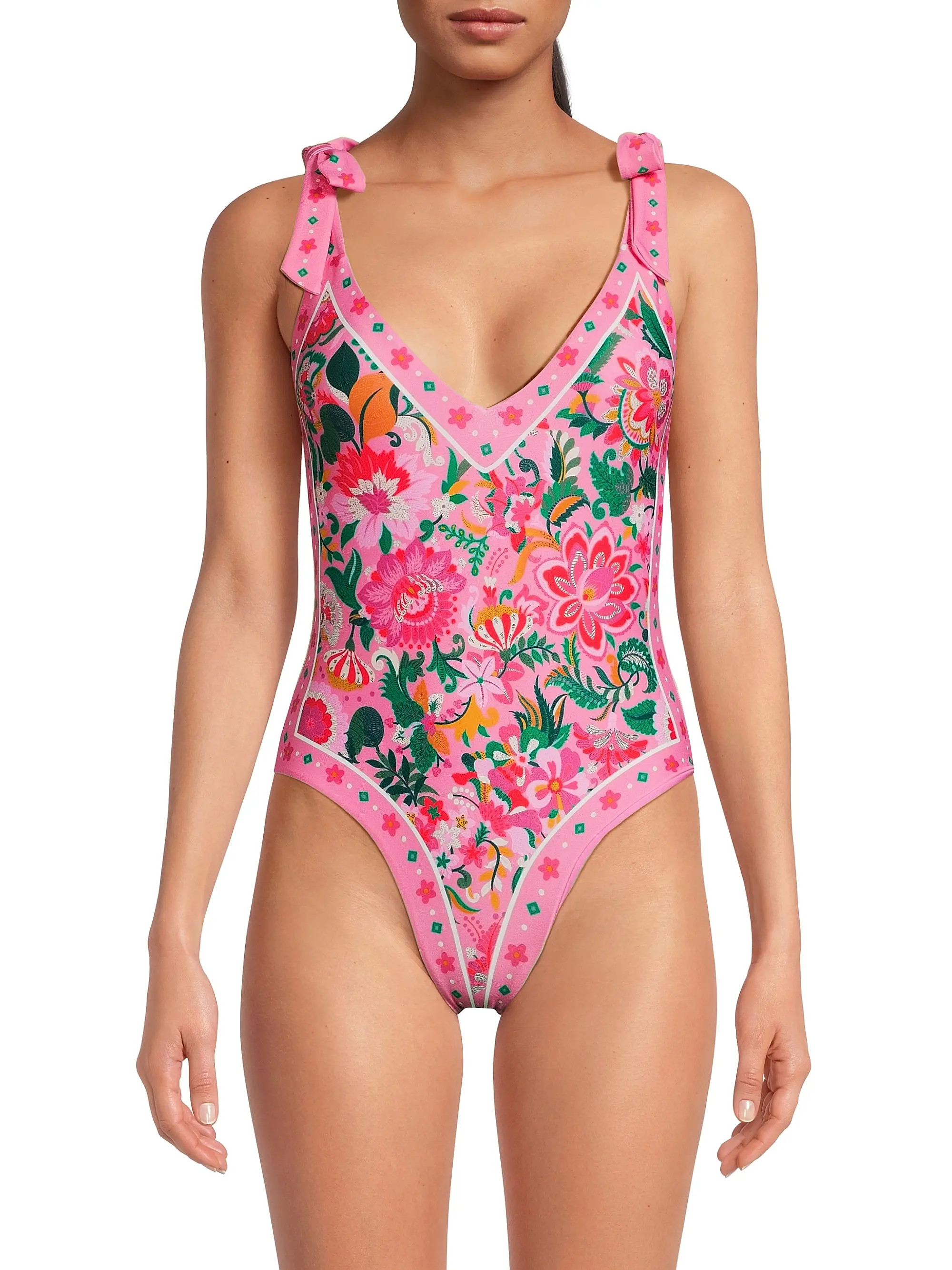 Akira Floral One-Piece Swimsuit | Saks Fifth Avenue