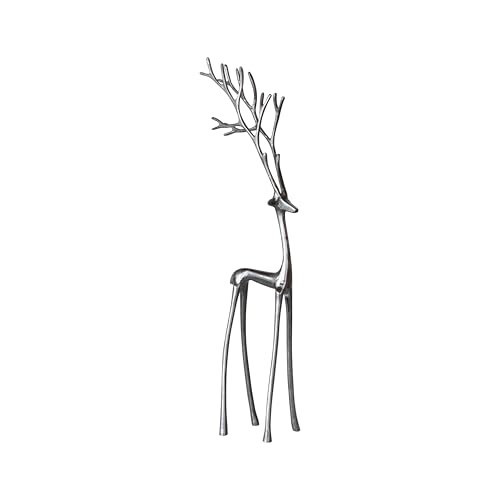 Creative Co-Op Tall Cast Aluminum Reindeer, gunmetal finish | Amazon (US)