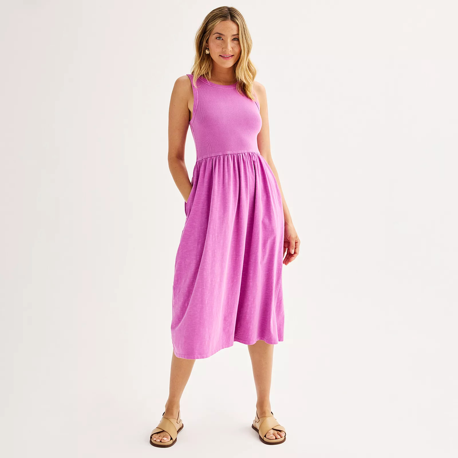 Women's Sonoma Goods For Life® Mixed Media Knit Dress | Kohl's