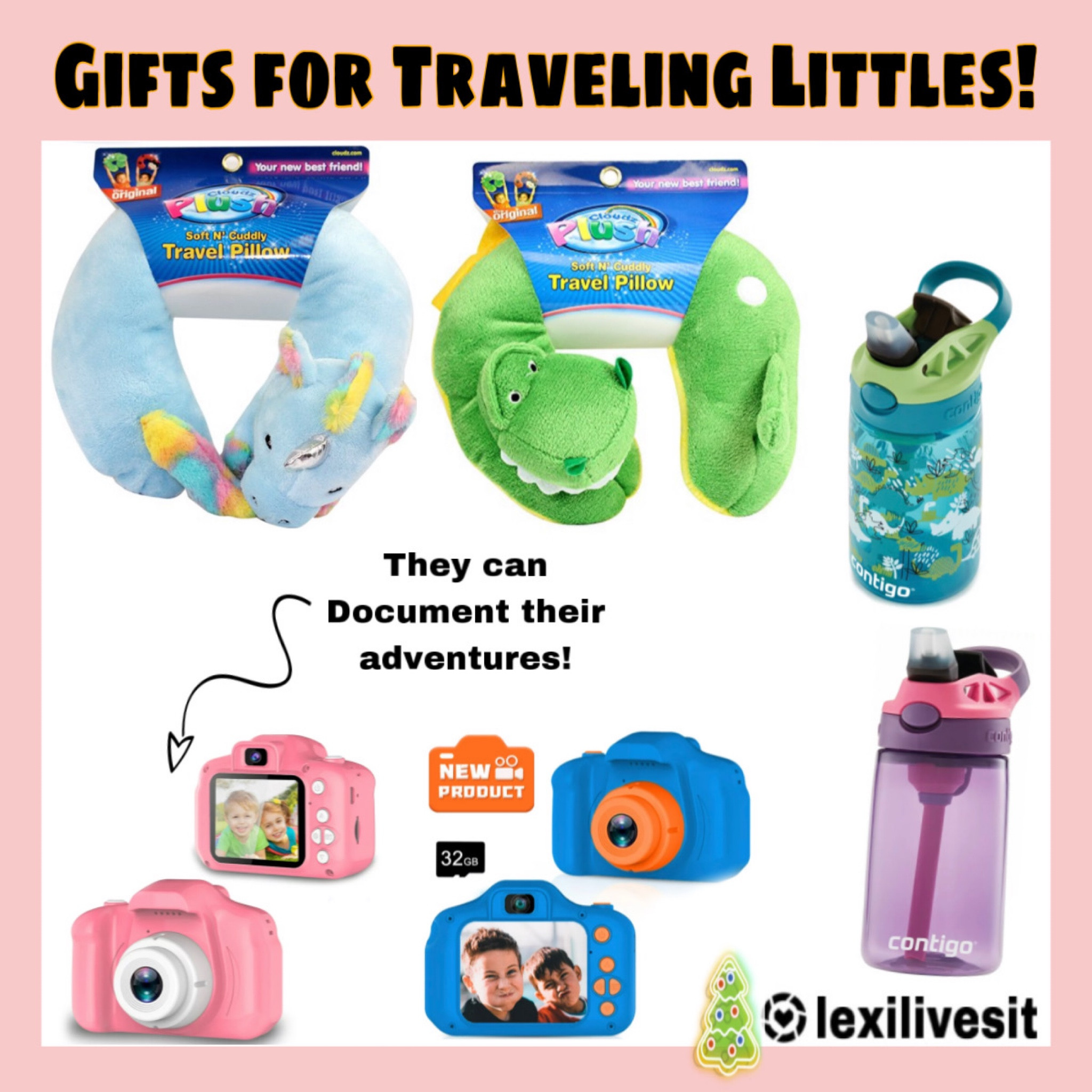 Gifts for kids who travel! Kid’s neck pillows, kid’s cameras, kid’s travel drink bottles & more! 

#LTKGiftGuide #LTKkids #LTKtravel