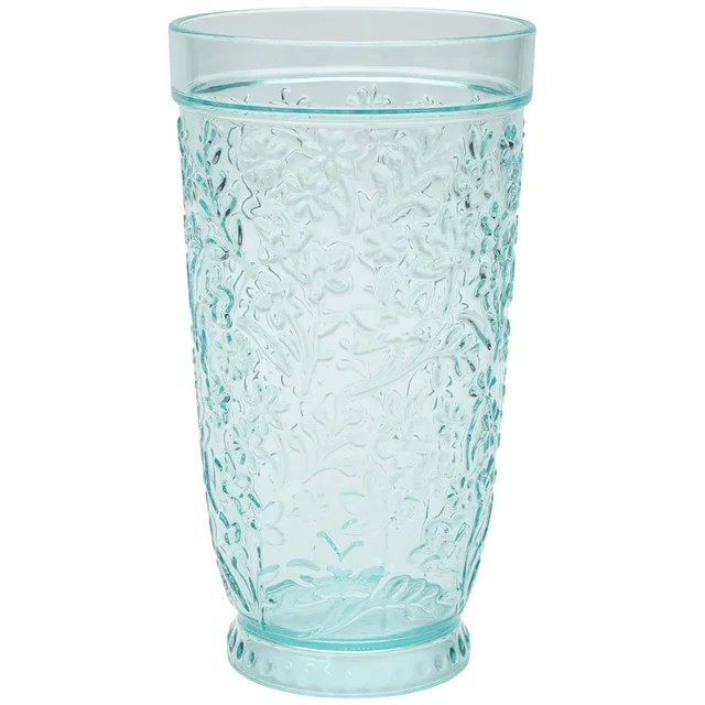 The Pioneer Woman 24-Ounce Embossed Tritan Ditsy Tall Tumbler, Teal | Walmart (US)