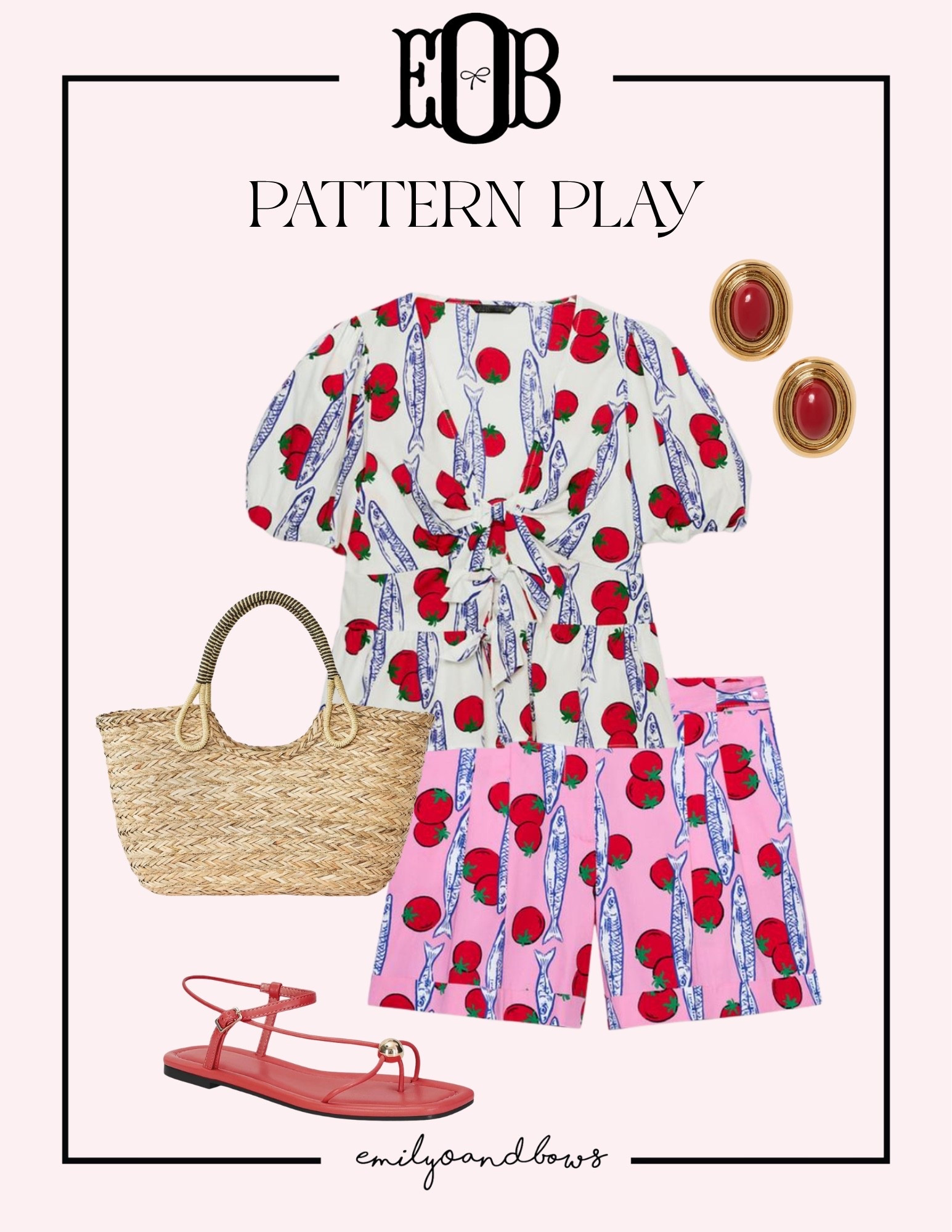 Pattern play for summer! 💕🌸❤️