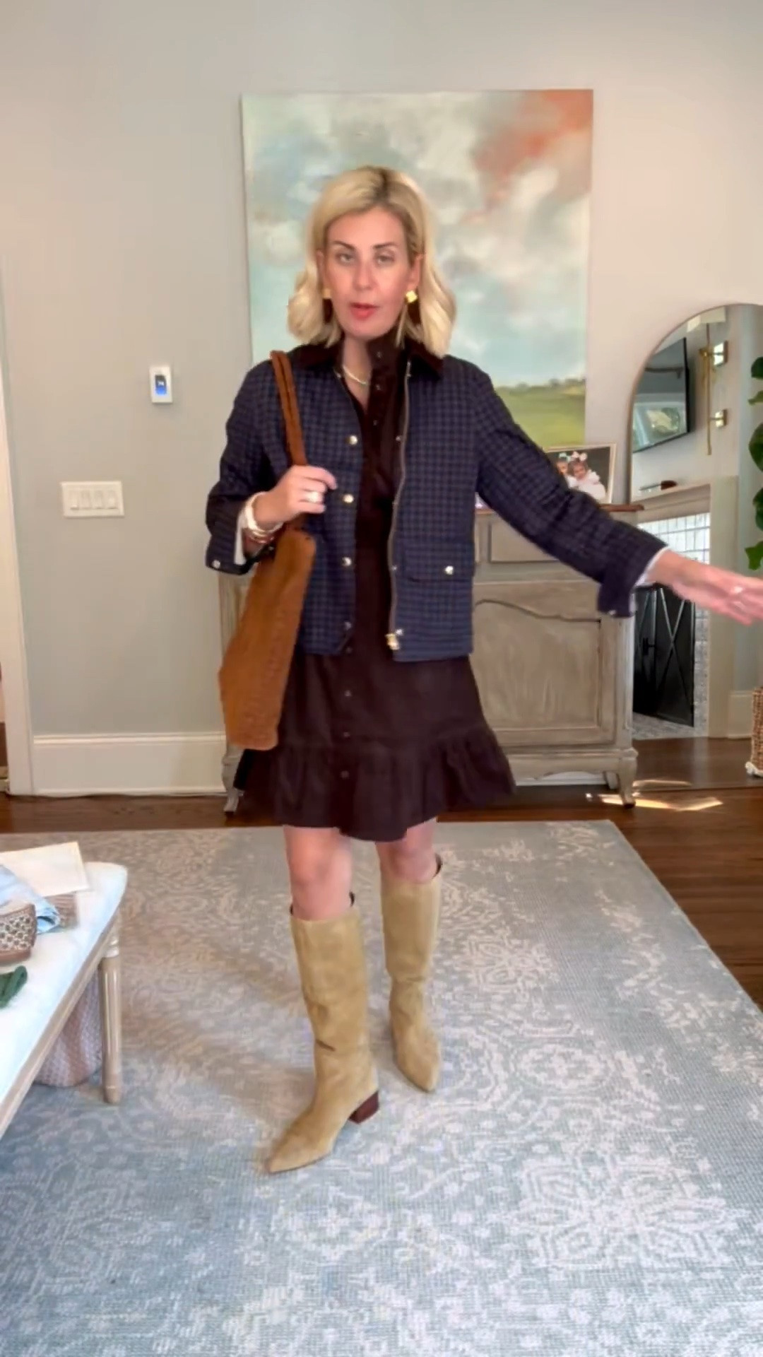 Avara dress we are styling all the ways! 
Sizing:
Dress - small
Cardigan & Jacket - xs
Boots - 38 tts 
Sneakers - 8 tts
Flats - 7.5 (sized down) 

Codes:
Avara - mixandmatch15
Allie + Bess - Catherine40 for 40% off 9/28 & 9/29 only

#LTKOver40 #LTKSeasonal #LTKdayinmylife