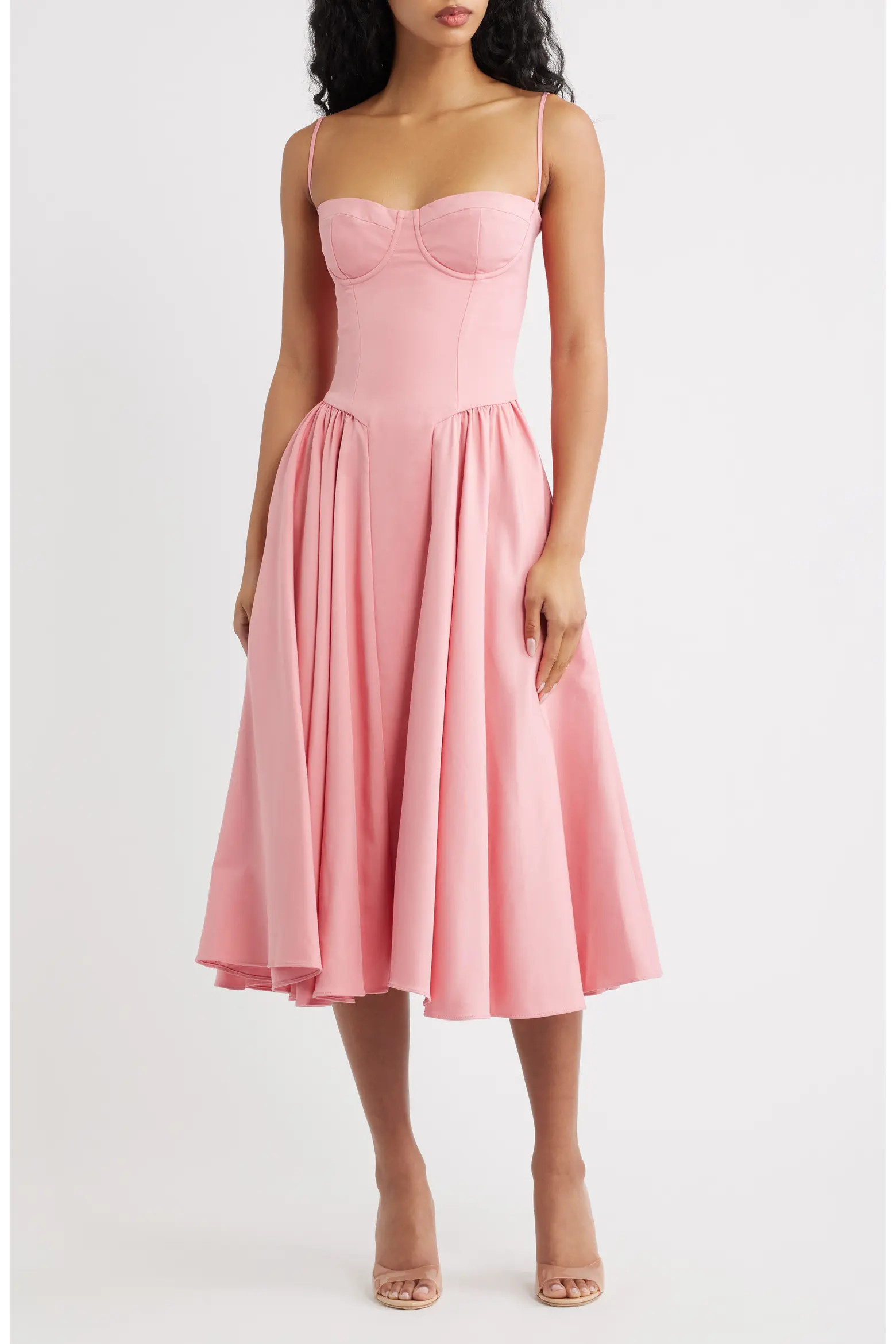 Samaria Corset Fit & Flare Midi Cocktail Dress (Women) | Nordstrom | Nordstrom