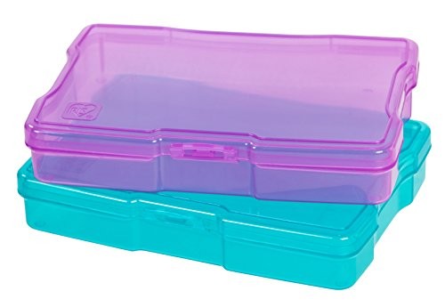 IRIS 4" x  6" Photo and Embellishement Craft Case, 18 Pack, Assorted Colors, Purple and Blue | Amazon (US)