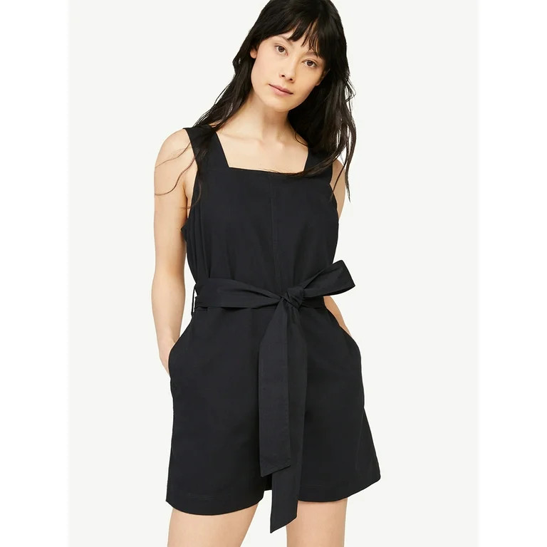 Free Assembly Women's Strappy Romper | Walmart (US)