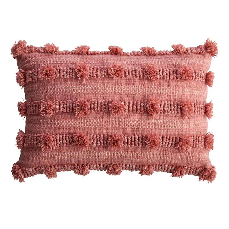 Terracotta Woven Lumbar Outdoor Throw Pillow, 14x20 | At Home