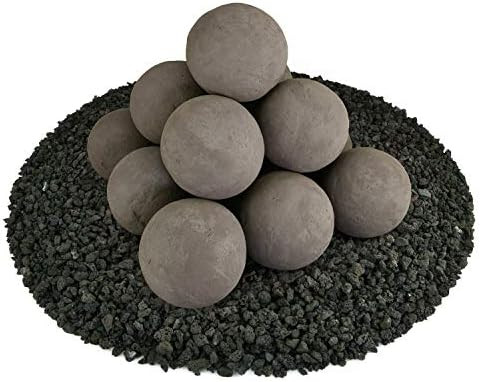 Ceramic Fire Balls | Set of 14 | Modern Accessory for Indoor and Outdoor Fire Pits or Fireplaces ... | Amazon (US)