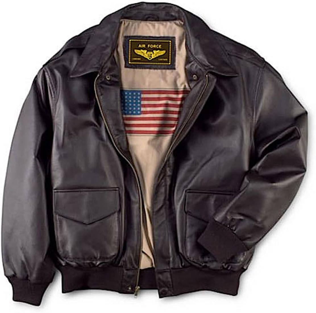 Landing Leathers Men Air Force A-2 Leather Flight Bomber Jacket (Regular and Big & Tall) | Amazon (US)