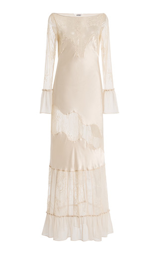 Erica Lace-Inset Silk Maxi Dress | Moda Operandi (Global)