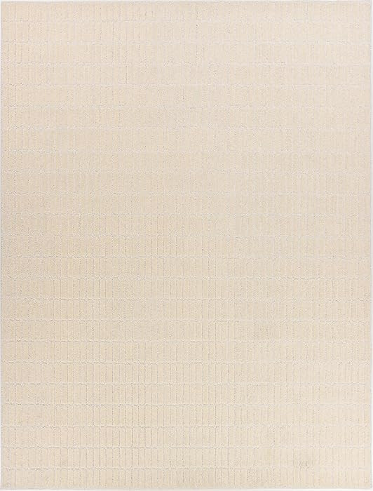 Hand-Tufted 100% Wool Area Rug – Unique Modern Geometric Grid Pattern, Soft Plush Textured Carp... | Amazon (US)