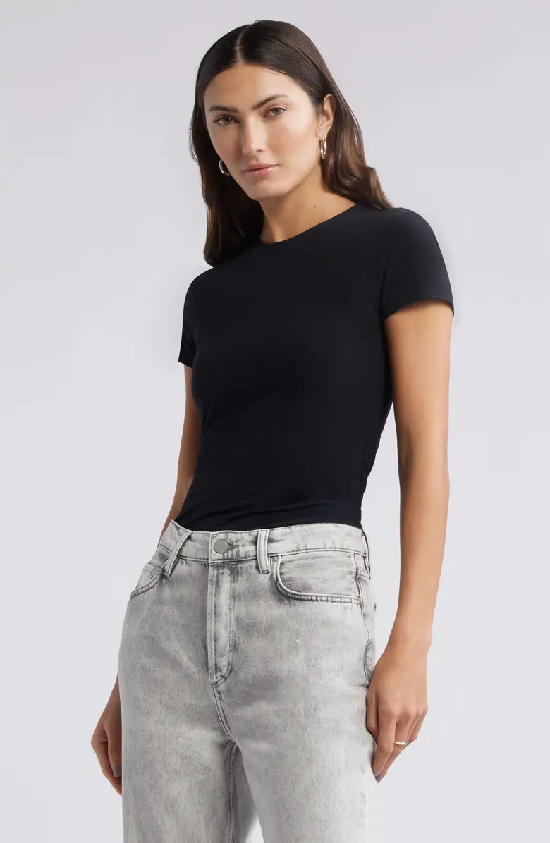 Open Edit Smooth Edit Lite Cap Sleeve T-Shirt | Nordstrom | Nordstrom