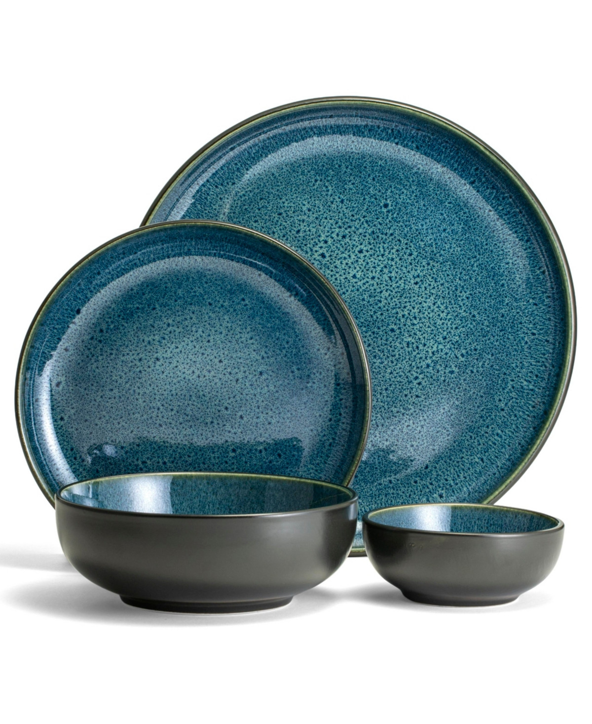 Sango Resona 16 Piece Dinnerware Set, Service for 4 - Blue | Macy's