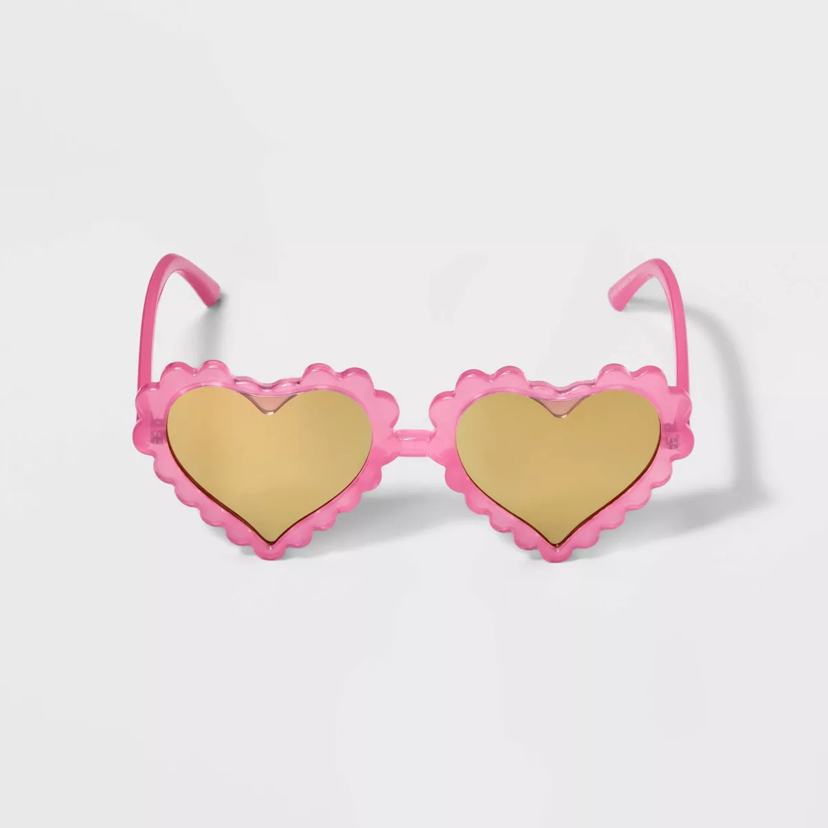 Girls' Scalloped Heart Sunglasses - Cat & Jack™ Pink | Target