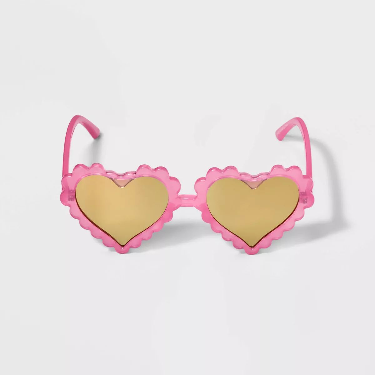 Girls' Scalloped Heart Sunglasses - Cat & Jack™ Pink | Target