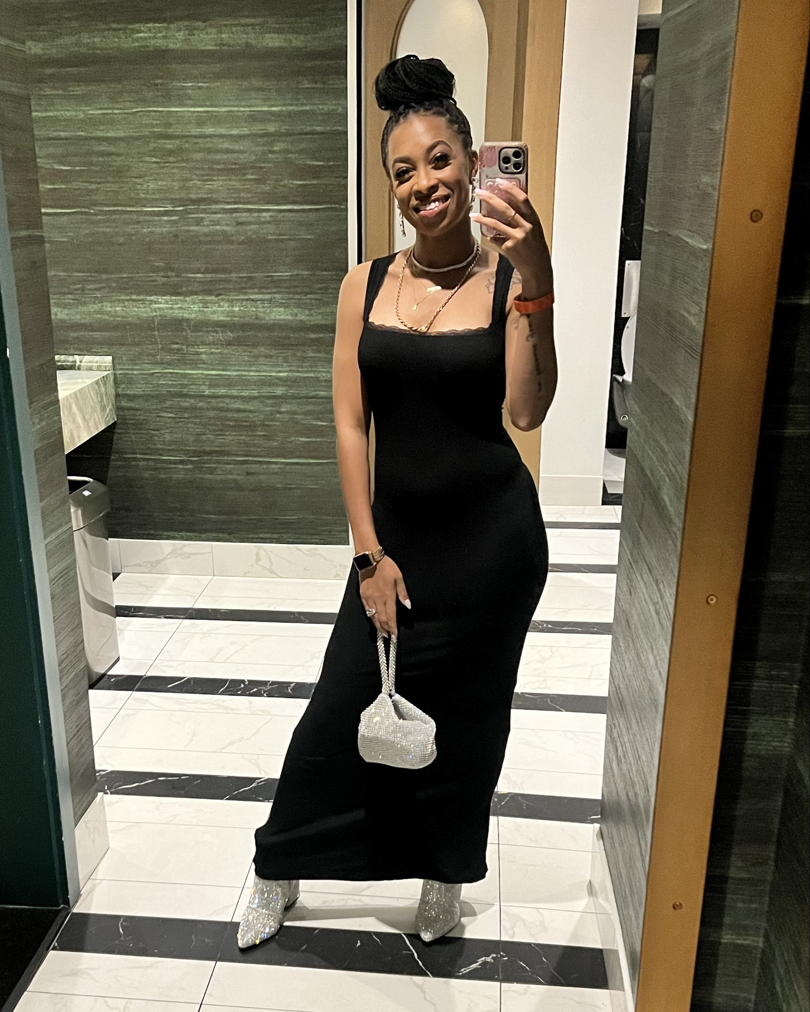 A dinner to celebrate one of the most important woman in my life. My family and I celebrated my mom at an elegant restaurant. We all dressed in all black and enjoyed the New Orleans delicious food and cuisine. I have a blog details in my bio for places to eat in Nola.

I thought my dress would be a different material but it was perfect and not overly dressy but not super dressed down once I added my accessories to it.

#LTKVideo #LTKParties #LTKStyleTip