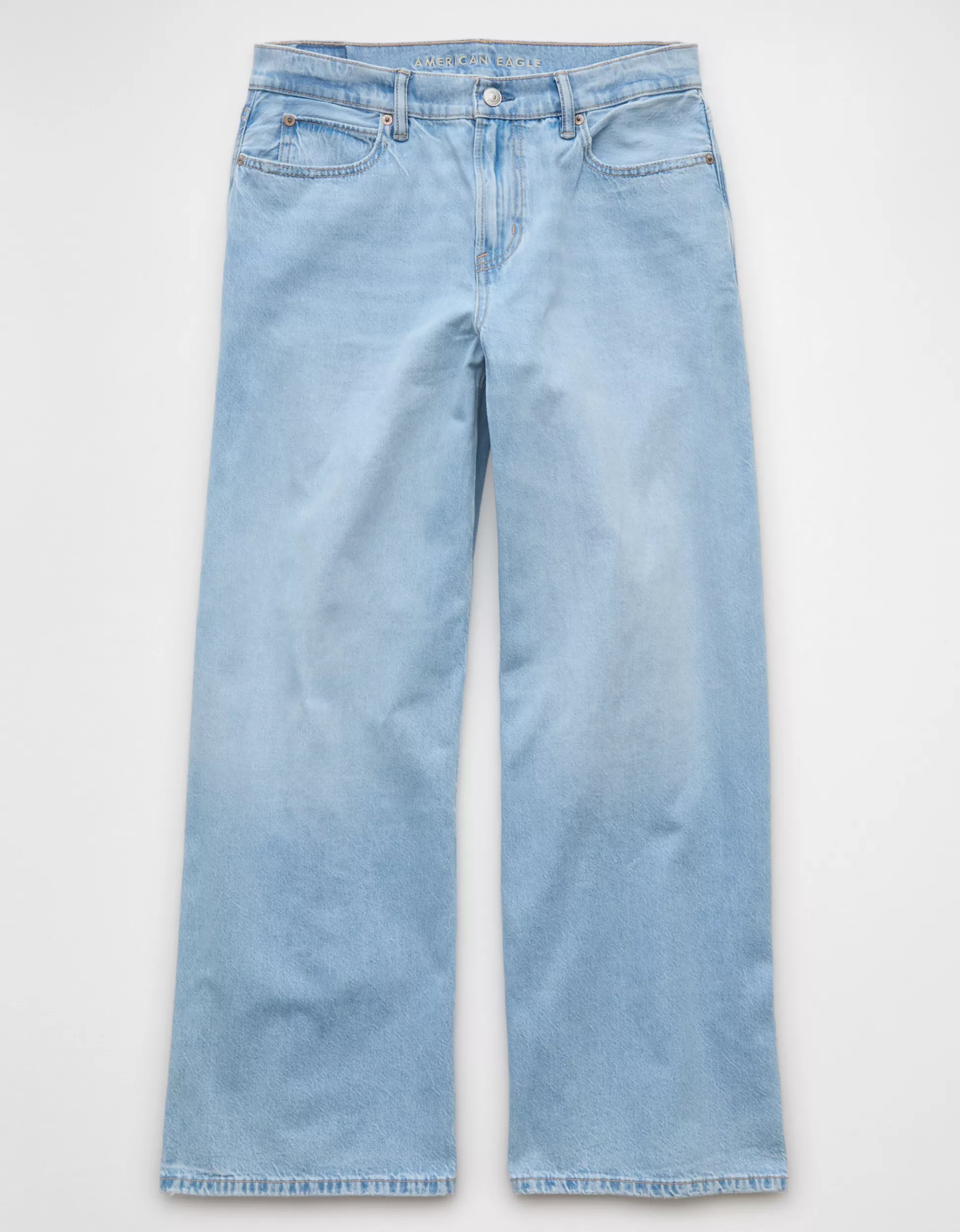 AE Dreamy Drape Strigid Low-Rise Ultra Wide-Leg Jean | American Eagle Outfitters (US & CA)