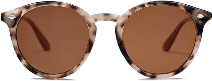 SOJOS Retro Round Polarized Sunglasses for Women Men Classic Vintage Sunnies SJ2069 | Amazon (US)