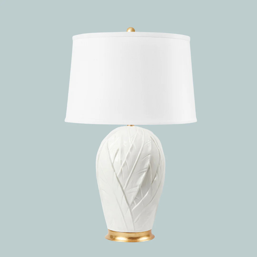 Tobacco Leaf Blanc de Chine Lamp | Dear Keaton