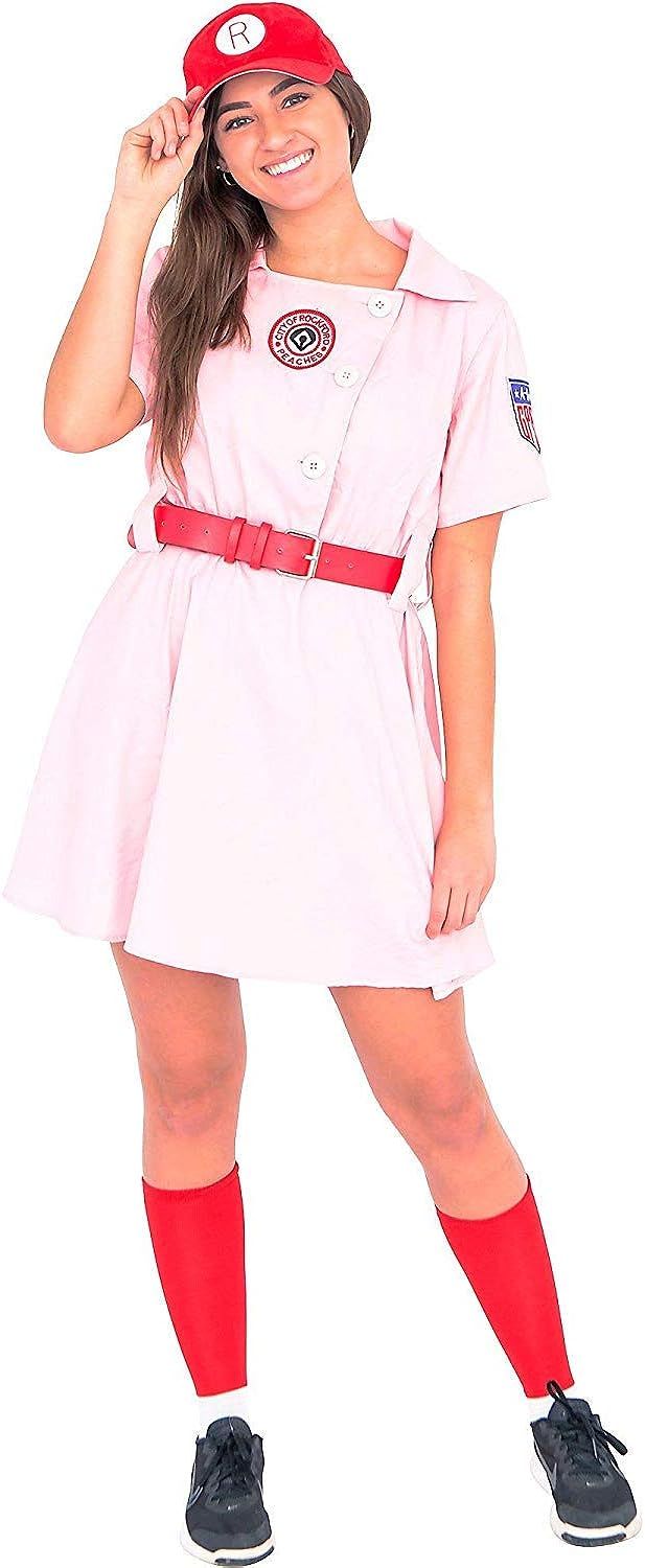 Rockford Peaches AAGPBL Baseball Dress Halloween Costume Cosplay | Amazon (US)