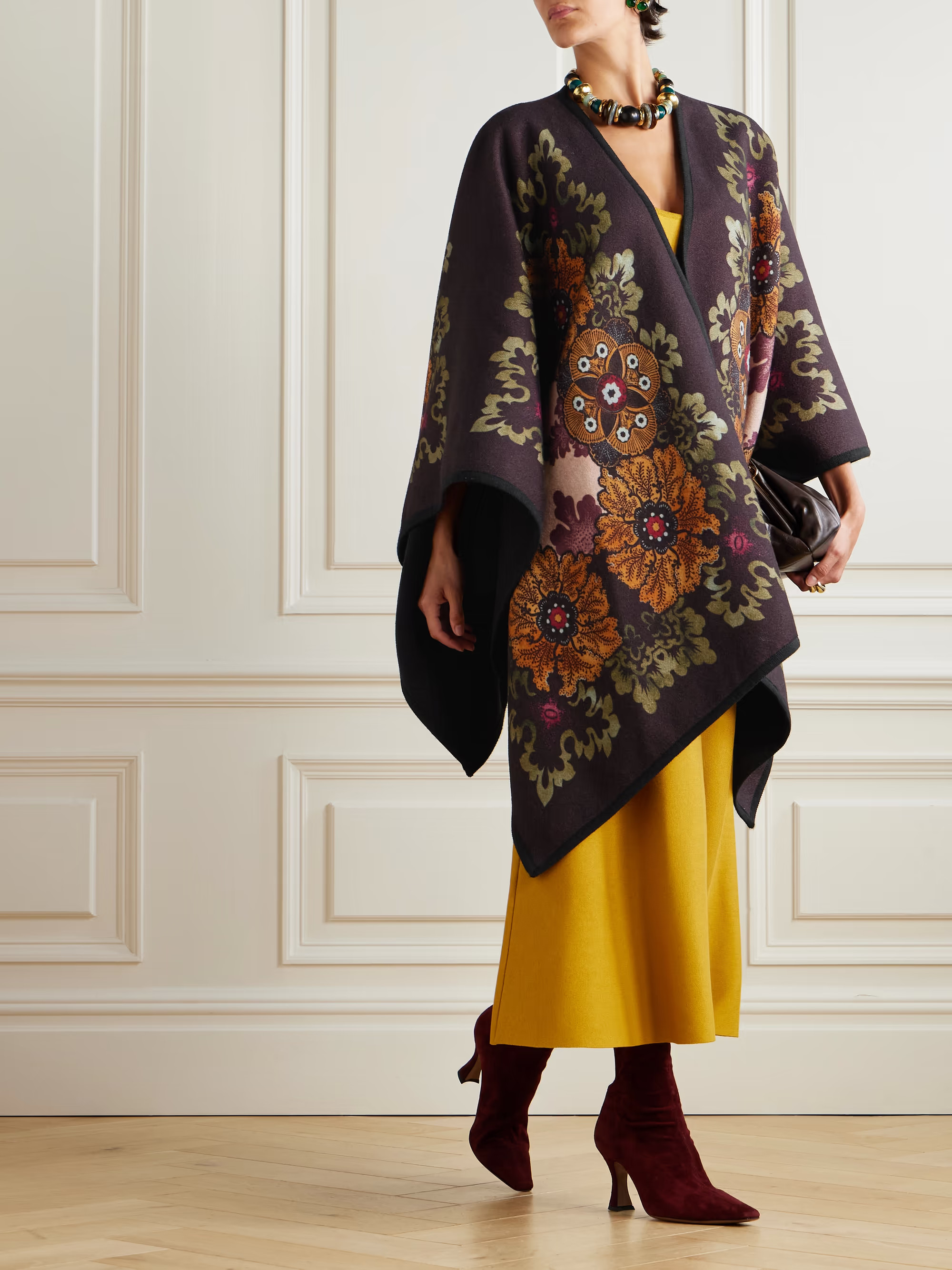 Printed wool cape | NET-A-PORTER (US)