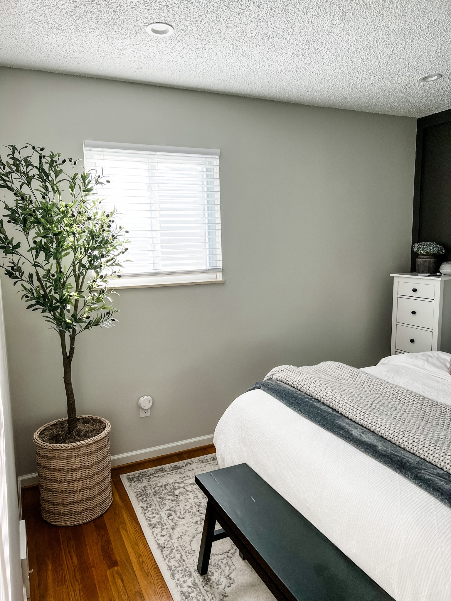 Bedroom decor
Faux olive tree
Minimalist decor 
Modern decor 
Nightstand 
Bed blankets 
Bed bench #LTKSale 

#LTKhome #LTKSeasonal #LTKFind