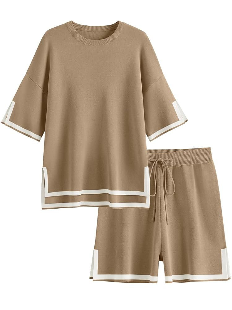 LILLUSORY 2 Piece Sets for Women Summer 2025 Two Piece Matching Lounge Sets Short Casual Outfits ... | Amazon (US)