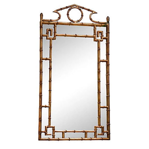 Antiqued Chinoiserie Bamboo Mirror | Mintwood Home