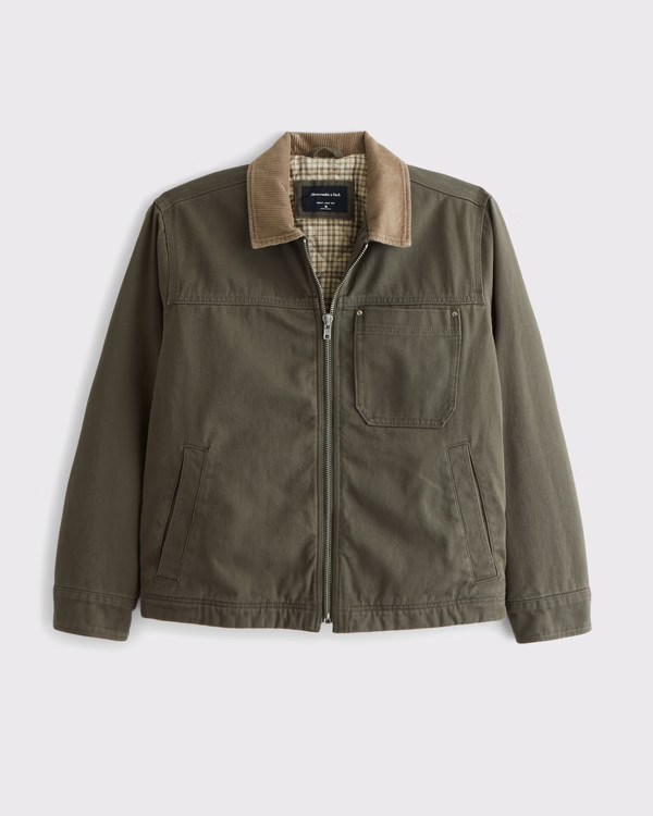 Men's Winterized Zip Workwear Jacket | Men's Coats & Jackets | Abercrombie.com | Abercrombie & Fitch (US)